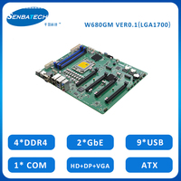 W680GM LGA1700 Xeon Processeur Carte Mère Combo Single Board Ordinateur 2 Lan 4 * DDR4 128GB 4 * PCIE3.0 X16 VGA 4 K ATX Cartes Mères