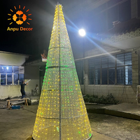 15ft extra hoher Weihnachts baum im Freien mit 8000 programmier baren LED-Leuchten Wasserdichtes Design für Weihnachts dekorationen