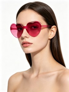 Nouvelles Lunettes <span class=keywords><strong>de</strong></span> Soleil Cœur Sans Monture Unisexe 2026, Protection UV400, Tendance Polyvalente pour la Conduite et les Fêtes - Product Image 1