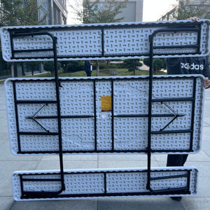 Vente en gros Ensemble <span class=keywords><strong>table</strong></span> et chaises pliées en plastique blanc rectangulaire de <span class=keywords><strong>6</strong></span> pieds pour <span class=keywords><strong>6</strong></span> <span class=keywords><strong>personnes</strong></span> pour pique-nique dans le jardin - Product Image 2