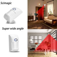 Kit d'alarme antivol intelligent Wi-Fi / GSM avec sonnette, télécommande, détecteur de mouvement, détecteur de porte et de fenêtre