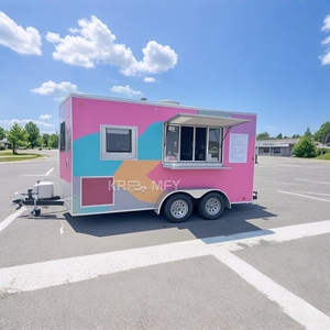 <b>French</b> Fries Cart Grill Square Fast Food Kiosk Outdoor Mobile Beverage Trailer - Product Image 4