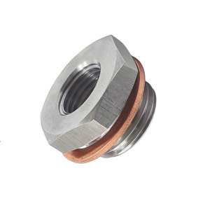 อะแดปเตอร์กรองน้ำมันเชื้อเพลิง JIAX JXSS017B-SS304 M18x1.5 ตัวผู้ M12x1.25 ตัวเมีย ใหม่ ทำจากสแตนเลส พร้อมปะเก็นทองแดง ปรับแต่งได้ ขับเคลื่อนด้วยหัวหกเหลี่ยม - Product Image 1
