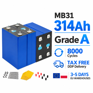 แบตเตอรี่ EU Stock MB31 3.2V 314Ah LiFePO4 เซลล์ลิเธียมแบบแท่งปริซึม 8000 รอบการใช้งาน คลังสินค้าโปแลนด์ จัดส่งแบบ DDP ปลอดภาษี จัดส่งรวดเร็ว - Product Image 1