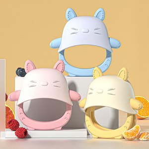 Anneau de dentition en silicone de qualité alimentaire, design unique, jouets et anneaux de dentition pour bébés de 0 à 24 mois, produit pour soulager les poussées dentaires - Product Image 2