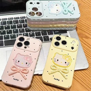 Coque de téléphone portable en TPU souple motif chat mignon et papillon 3D pour iPhone 17, 16, 15, 14 Pro Max - Product Image 2