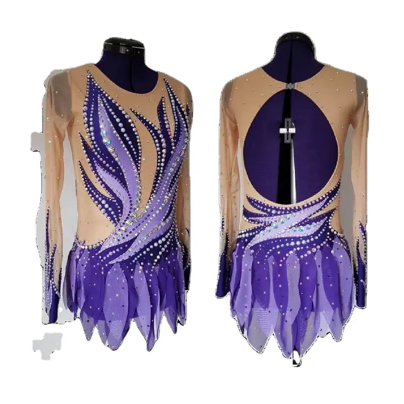 Vestido de patinaje para niñas, ropa para Rave, traje de baile latino para Salsa, baile de salón, Skate