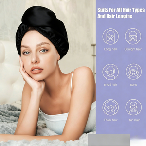 <span class=keywords><strong>Serviette</strong></span> à <span class=keywords><strong>cheveux</strong></span> QINGYAN à séchage rapide, bonnet en velours corail, double couche en satin, super absorbant, <span class=keywords><strong>serviette</strong></span> épaissie pour sécher les <span class=keywords><strong>cheveux</strong></span> - Product Image 4