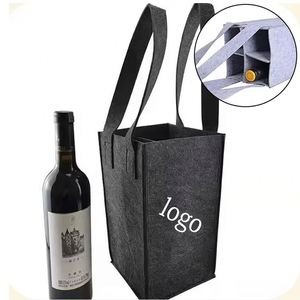 Promotion Custom Gift Wine Bag for 4 or 6 Bottles Vertical Felt Beer Bag with Handbag Premium Quality Customized Product - Product Image 1