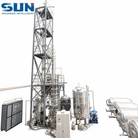 Équipement de distillation continue d'éthanol, tour de récupération d'alcool avec condenseur pour le recyclage de solvants industriels