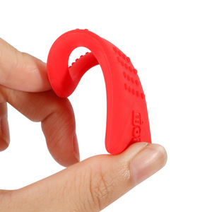 Anneau de dentition creux en forme d'enveloppe rouge, jouet apaisant pour bébé en silicone de qualité alimentaire, gel de dentition pour nourrissons 0-24 mois - Product Image 3