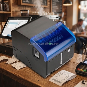WUXIN <strong>3Inch</strong> USB+LAN Event 80 mm Ticket Thermal Printer POS Machine Small Thermal Receipt Printer Black/White in Stock POS System - Product Image 2