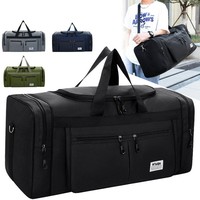 Tas Duffel Travel Anti Air Logo Kustom Moq Rendah 65L Kapasitas Besar Portabel Outdoor Kasual Akhir Pekan Tas Selempang Jinjing