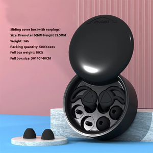 صغيرة إلى كبيرة مقاومة للماء ومكافحة الضوضاء للمساعدة على النوم الحد من الضوضاء ميزات قبعات الأذن البديلة S/M/L - Product Image 5