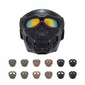 Masque facial de moto personnalisé avec logo, masque intégral pour moto tout-terrain, lunettes de motocross, masque de messager pour Halloween, masque avec lunettes de moto - Product Image 2