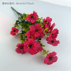 Flores Artificiales de Eucalipto Violeta de 35 cm de Altura, Ramo de Plástico de Alta Simulación para Decoración de Bodas y Hogar - Product Image 6