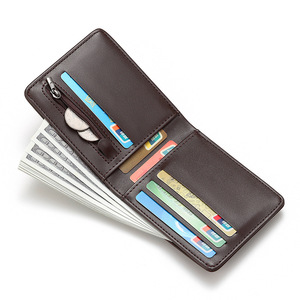 <span class=keywords><strong>Portafoglio</strong></span> Corto da <span class=keywords><strong>Uomo</strong></span> Retrò, Leggero e Ultra-sottile con Tasca Portamonete con <span class=keywords><strong>Cerniera</strong></span>, Realizzato in Materiale PU, Fodera in Poliestere - Product Image 5