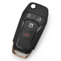 Carcasa de llave remota plegable de 4 botones con hoja de llave HU101, carcasa de llave de coche, funda de llave remota