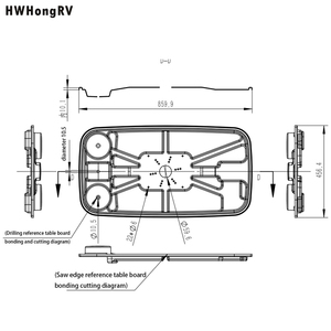 Nouveau matériau ABS en gros de haute qualité et table de piédestal amovible de table de bateau avec <span class=keywords><strong>porte</strong></span>-gobelets intégrés support pour téléphone - Product Image 6