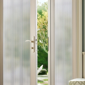 Película de vidrio estriado PET transparente, calcomanía decorativa para ventana, película de vidrio de lengüeta para baño y sala de estar para decoración del hogar - Product Image 2