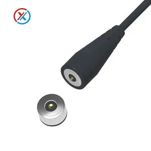 Kabel pengisi daya USB magnetik 1Pin bulat langsung dari pabrik pengisian daya cepat pintar tahan air 3A untuk tablet dan jam tangan pintar panjang 1m