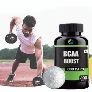 Suplemento alimenticio aminoácidos 500mg proteína BCAA 4:1:1 2:1:1 BCAA polvo