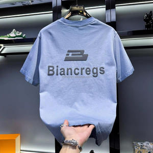 เสื้อยืดผ้าฝ้ายทอลายทแยงสำหรับผู้ชายเสื้อถักโครเชต์กีฬาสำหรับ100% โลโก้ตามสั่ง - Product Image 3