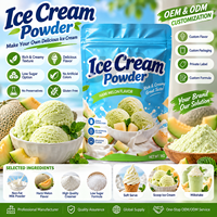 Poudre de crème glacée saveur melon Hami, mélange crémeux pour dessert glacé, base pour crème glacée molle, poudre de crème glacée OEM ODM Marque Privée