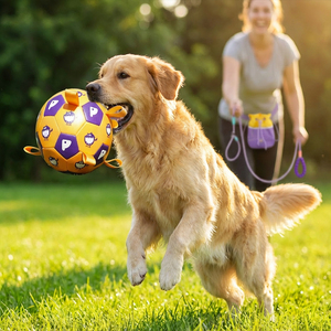 Palla Giocattolo per Animali Domestici, Set di Giocattoli Durevoli ed Elastici per Cani e Gatti, Leggeri e Portatili, Giocattoli da Masticare Novità per Campeggio - Product Image 2