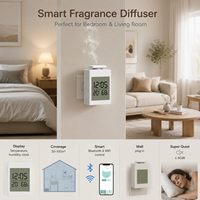 Diffuseur d'arômes intelligent électrique sans eau 100 ml, contrôle par application, minuterie, lumière de nuit radar, huiles essentielles, pour table, usage domestique, en plastique