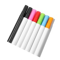 Lot de marqueurs permanents à séchage rapide avec encre rouge et gomme en plastique pour l'école et le bureau, certifié EN71
