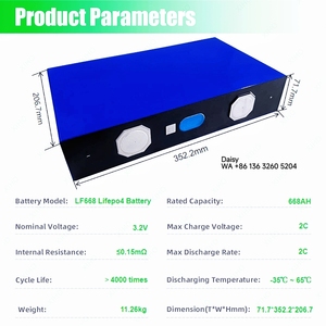 Nouvelle Batterie Lithium-Ion Prismatique LifePo4 Docan <span class=keywords><strong>E</strong></span> V <span class=keywords><strong>E</strong></span> 3.2V LF668 668Ah 690Ah+ 700Ah 2C à Décharge Élevé<span class=keywords><strong>e</strong></span> pour Véhicules Électriques et Chariots Élévateurs - Product Image 2