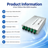 Amplificador de Fibra Óptica EDFA Compacto de 1550nm, Mini, con Potencia de Salida de 19dBm, 22dBm, 23dBm para Redes de CATV