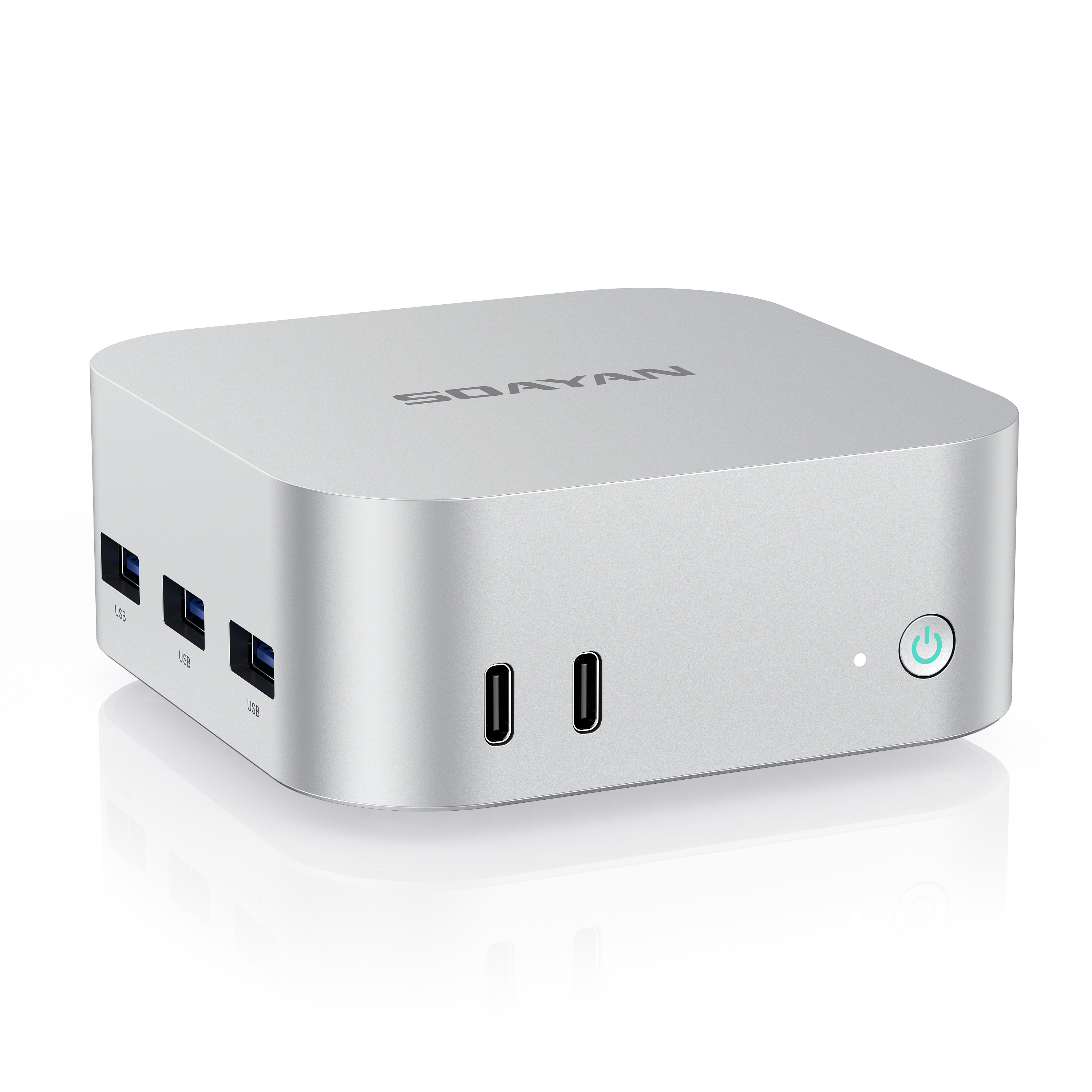 SOAYAN <strong>2026</strong> New <strong>Mini</strong> PC LPDDR5 Intel N100 Quad Core Business Office with Dual LAN & USB-C Ports Windows 11/Linux <strong>Mini</strong> <strong>Computer</strong>