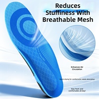 Semelles orthopédiques en PU pour pieds plats, respirantes, absorbant les chocs, pleine longueur, pour adultes, unisexe, toutes saisons