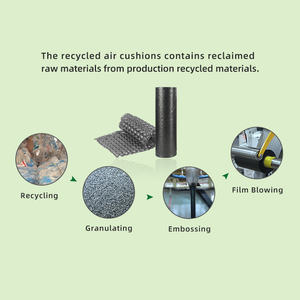 Alta calidad negro/Verde Flexible resistencia a los golpes inflable reciclado burbuja película cojín de aire envoltura de embalaje - Product Image 3