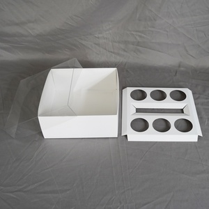 Birthday Loaf Cake <b>Boxes</b> Window Loaf Wedding Personalized White Square Kraft Paper Cake Packaging Salad 6ct Bento Cupcake Box - Product Image 6