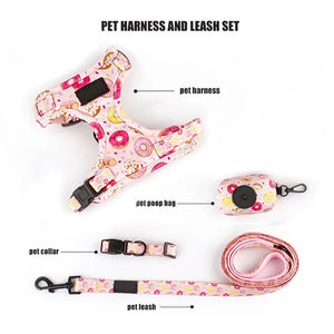 Hot Trending OEM Patrón Imprimir Perro Arnés y Correa Elástico Personalizable Arnés y Correa Set Con Soporte - Product Image 3