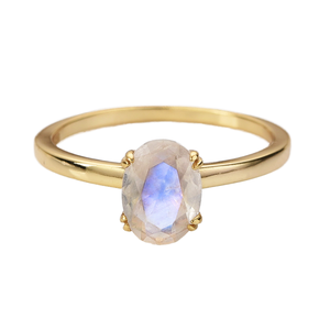 UM JewelryWomen's 925 Sterling <b>Silver</b> Gold Plate <b>Rings</b> 3ct Oval Cut Zircon Diamond <b>Solitaire</b> Engagement Wedding Band Gift - Product Image 1