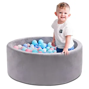 Poço de bolinhas branco de espuma para bebês, piscina à prova de esmagamento, com cores personalizadas para crianças, ideal para piscina de bebês, oceano