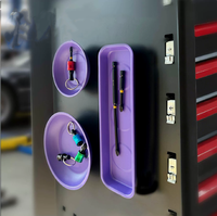 Bac de rangement magnétique premium en acier pour garage, pour sécuriser les écrous, les vis et les pièces métalliques - Organisateur de rangement pour outils
