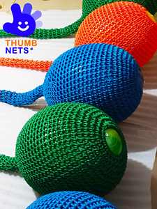 ThumbNet TN028 Rete in Corda Colorata Fatta a Mano con Ottima Capacità di Carico, Durevole, per Altalene da Interno e Attrezzature per Parchi Divertimento - Product Image 2