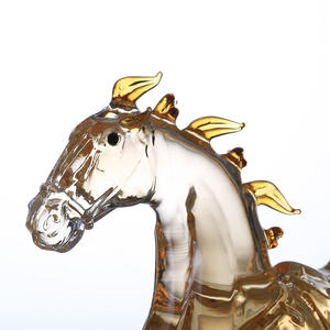 Белая бутылка вина в форме лошади декоративное стекло игристое вино женьшеня запечатанная банка прозрачная пустотелая фляжка для бедер продукт - Product Image 4