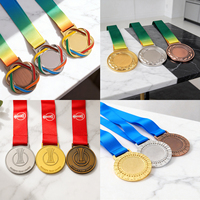 Medalla Deportiva de Metal Personalizada, Diseño Propio, Fabricación OEM/ODM, Venta al Por Mayor, Medalla de Maratón 3D en Aleación de Zinc Dorada