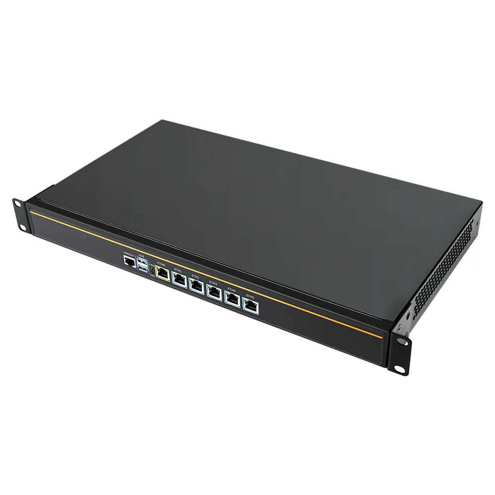 Factory Wholesale Price 1U Rack Server 6 LAN N5105 Barebone System DDR4 AES-NI POE Pfsense Network Security Industrial