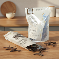 Sacs personnalisés imprimés pour aliments pour chiens, emballage refermable pour aliments pour animaux de compagnie, sac d'emballage en plastique avec fenêtre centrale, pochette autoportante en kraft