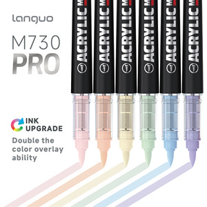 Marcadores Acrílicos de Flujo Directo Languo Rich Pigment, Versión Profesional de 9 Colores, Súper Mezclables para Pintura Artística - Product Image 3