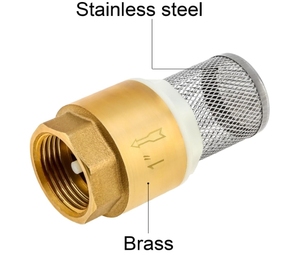 Vannes <span class=keywords><strong>de</strong></span> <span class=keywords><strong>pluie</strong></span> vertes nouvelle vanne inférieure <span class=keywords><strong>de</strong></span> 1/2 à 2 pouces en laiton vanne <span class=keywords><strong>de</strong></span> pied <span class=keywords><strong>de</strong></span> pompe à <span class=keywords><strong>eau</strong></span> à contrôle unidirectionnel avec filtre - Product Image 3