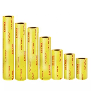 Grand rouleau de film alimentaire en PVC rouleaux d'emballage alimentaire 10kg rouleau Jumbo emballage alimentaire <span class=keywords><strong>18</strong></span> <span class=keywords><strong>pouces</strong></span> film plastique <span class=keywords><strong>11</strong></span> microns - Product Image 1