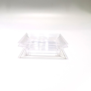 Plateau à dessert miniature écologique et résistant, plateau à bonbons transparent en cristal, plat en plastique, service de fête, mini-vaisselle - Product Image 2